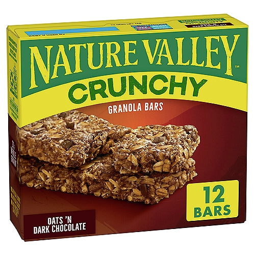 Nature Valley Crunchy Oats 'N Dark Chocolate Granola Bars 3 x 12 Count .75 oz