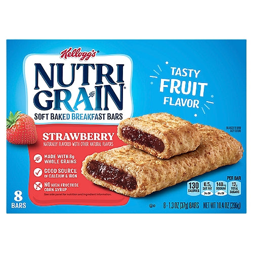 Nutri-Grain Strawberry Soft Baked Breakfast Bars 4 x 8 Count 10.4 oz