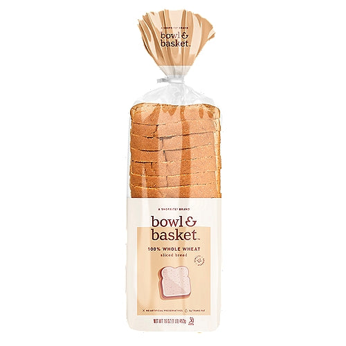 Bowl & Basket Whole Wheat Sandwich Bread 4 x 16 oz Loaf