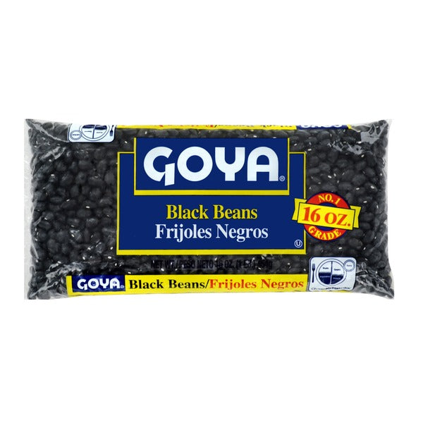Goya Dry Black Beans 6 x 16 oz Bags