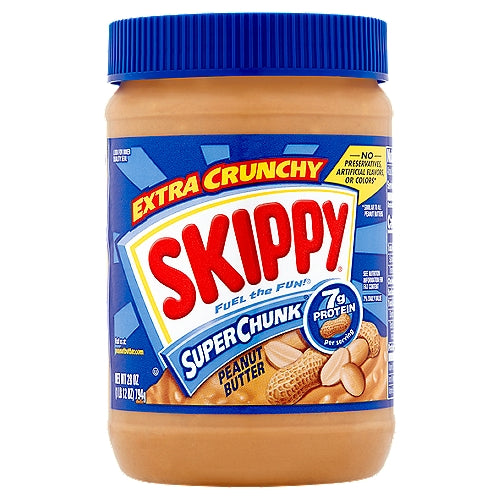 Skippy Super Chunk Extra Crunchy Peanut Butter 3 x 28 oz