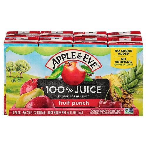 Apple & Eve Fruit Punch 4 x 8 Pack 6.75 oz