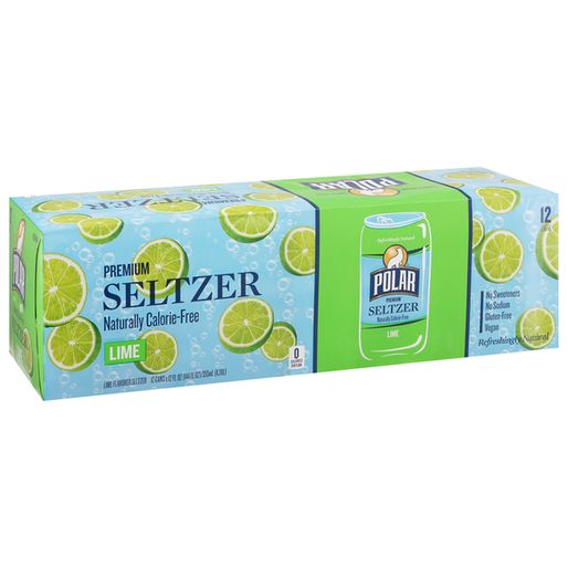 Polar Seltzer Water Lime 12 x 12 oz Cans